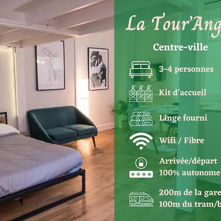 Hypercentre - Gare - La Tour'angel Apartment *